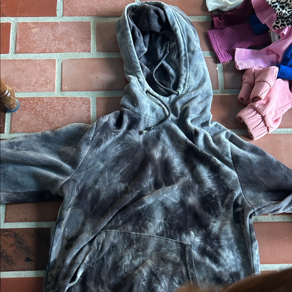 Old Navy Tie-Dye Hoodie - Gray and Black